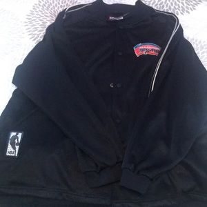 A NBA button down jacket.